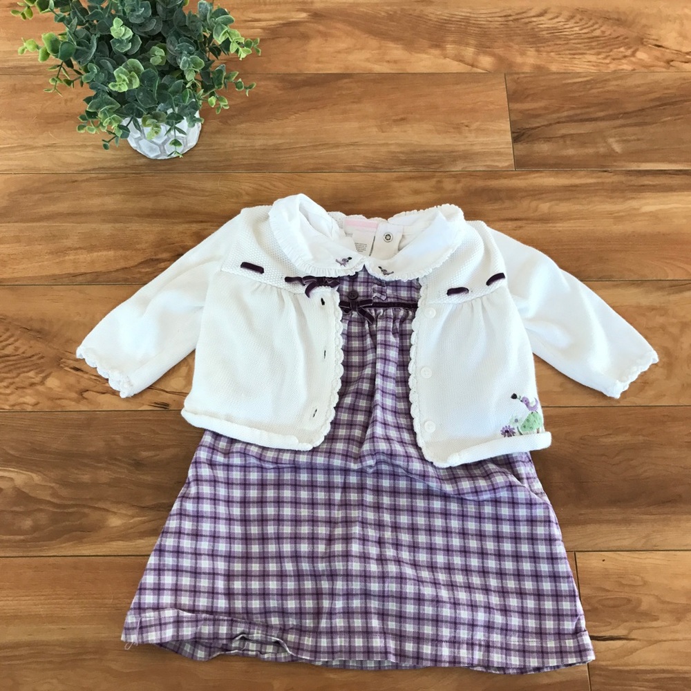 Janie and Jack 3-6mo Dress with Cardigan